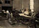 Class in the sheet metal division at Tuskegee Institute in Tuskegee, Alabama.