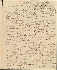 Letter from Beriah Green, Whitesboro, to Amos Augustus Phelps, April 12. 1839