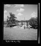 A portable cane mill (the owner gets every sixth gallon for making the sorghum syrup). This is on the property of a Negro owner, Wes Chris, a tobacco farm of about 165 acres in a prosperous Negro settlement near Carr, Orange County, North Carolina. See general caption notes on subregion, September 28, 1939