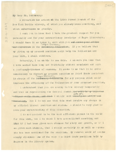 Memorandum from Regina Andrews to New York Public Library