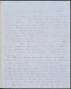 Letter from Abby Kelley Foster, Canandaigua, [N.Y.], to William Lloyd Garrison, Mar[ch] 30, 1852