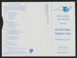 Council on the Status of Women, Subject Files, International Women's Year, North Carolina State Meeting, 1975