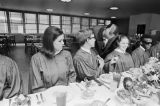 Thumbnail for Governor Albert Brewer speaking with students during lunch either before or after the graduation ceremony at the Alabama Institute for Deaf and Blind in Talladega.