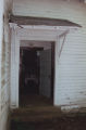 Durham's Chapel School: shed-roof awning