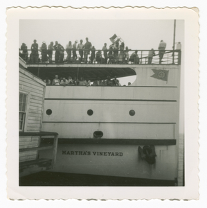 Digital image of people on board a ferry boat on Martha's Vineyard