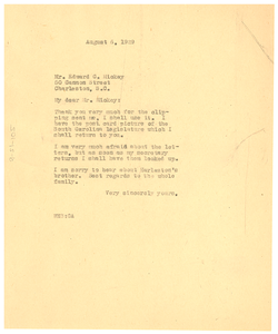 Letter from W. E. B. Du Bois to Edward C. Mickey