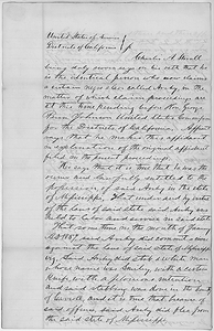 Affidavit of CA Stovall, filed March 29, 1858