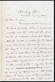 Letter to] My Dear Garrison [manuscript