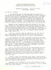 Letter from Adam E. Patterson to W. E. B. Du Bois