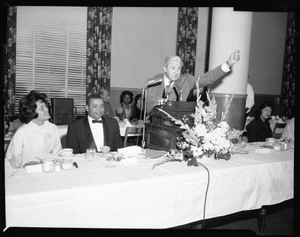 Law School Dinner, Mr. Belli speaking, June 1964 [cellulose acetate photonegative]