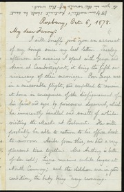 Letter to] My dear Fanny [manuscript