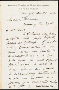 Thumbnail for Letter from James Miller M'Kim, New York, [N.Y.], to William Lloyd Garrison, Dec[ember] 28 1866