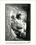 Ken Kesey and friend watching a yoga class