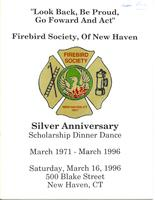 Firebird Society, of New Haven silver anniversary scholarship dinner dance Saturday, March 16, 1996