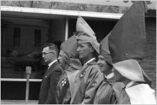 Klan leaders heading a parade during a Ku Klux Klan rally in Montgomery, Alabama.