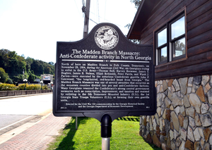 The Madden Branch Massacre historical marker