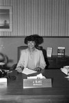 J. Blake in her office at Bank of America, Los Angeles, 1983