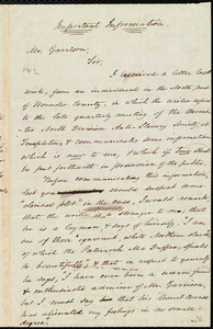 Letter from Amos Augustus Phelps, Boston, [Mass.], to William Lloyd Garrison, July 8, 1839