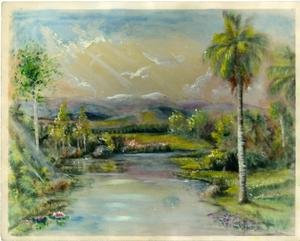 Original Painting of the Baptistry Painting for Los Angeles, California