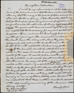 Letter from Hampden, The Hill Country, to William Lloyd Garrison, 1847 April 27