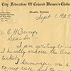 Letter from Mrs. T. S. Brown to Mayor Crump