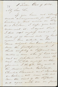 Letter from Hiram A. Graves, Boston, [Massachusetts], to Amos Augustus Phelps, 1844 Oct[ober] 9