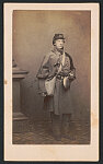 [Surgeon Timothy Matlack Cheeseman, 7th New York Infantry Regiment in uniform with revolver, sword, canteen and haversack]