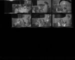 Set of negatives by Clinton Wright of a party and a snowstorm, 1967