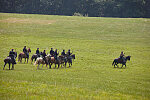 Scene during one of several battle re-enactments, held each American Independence Day Weekend, of the decisive 1863 Battle of Gettysburg in Pennsylvania, which turned the tide of the American Civil War against the Confederacy