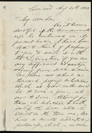 Letter to] My dear Sir [manuscript