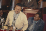 Ralph Abernathy speaking to an audience during a meeting at Tabernacle Baptist Church in Birmingham, Alabama.