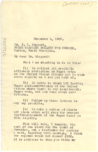 Letter from W. E. B. Du Bois to The Durham Conference