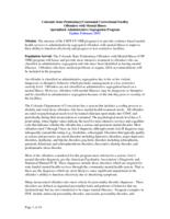 Colorado State Penitentiary/Centennial Correctional Facility, Offenders with Mental Illness specialized administrative segregation program