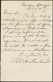 Letter to] Dear Sir [manuscript