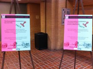 Two posters at 2013 Emancipation Proclamation event