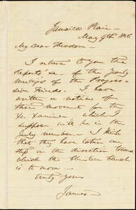 Letter from James Freeman Clark, Jamaica Plain, [Massachusetts], to Theodore Parker, 1856 May 9