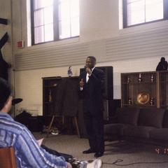 Charles Holley speaks at 10th anniversary celebration of the Multicultural Student Center