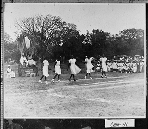 Photograph of folk-dancing, Saint Marys, Camden County, Georgia, 1951