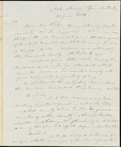 Thumbnail for Letter from Elizur Wright, New York, to Amos Augustus Phelps, 1834 June 20