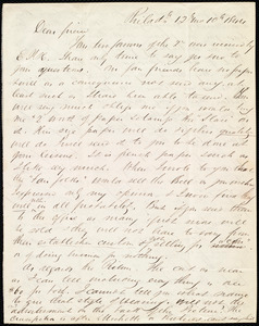 Letter from Edward Morris Davis, Philad'l, [Penn.], to Maria Weston Chapman, 12 Mo[nth] 10th [Day] 1844