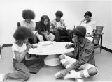 Educational Opportunity Program students study in a group, 1975