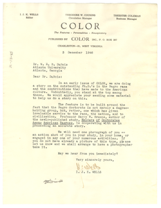 Thumbnail for Letter from Color to W. E. B. Du Bois