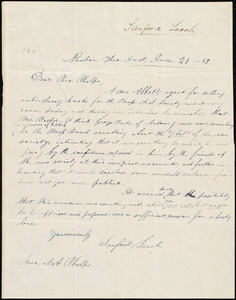 Letter from Sanford Leach, Newton, to Amos Augustus Phelps, June 20 - 39