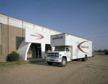 Truck of the R. B. Burnham Van Service parked in front of the company's building at 1584 Parallel Street in Montgomery, Alabama.