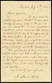 Letter to] Friend Garrison [manuscript