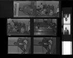 Set of negatives by Clinton Wright including Elder Jefferson, Gloria Brown, and Hicks family at Victory Church, 1969