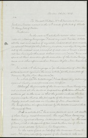 Letter] To Wendell Phillips, Wm L. Garrison & Francis Jackson, Trustees named in the 16th Article of the Will of Charles F. Hovey, late of Boston. Gentlemen [manuscript