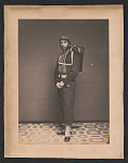 [Unidentified soldier of Co. C, 1st Maryland Infantry Regiment in uniform with haversack and bedroll]