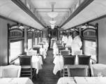 Interior views of EX WP 72'6" dining car ready for D&RGW service