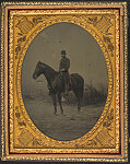 [Brigadier General James Lyman Van Buren of Co. D, 53rd New York Infantry Regiment and Aide-de-Camp U.S. Volunteers Infantry Regiment in uniform on horseback]